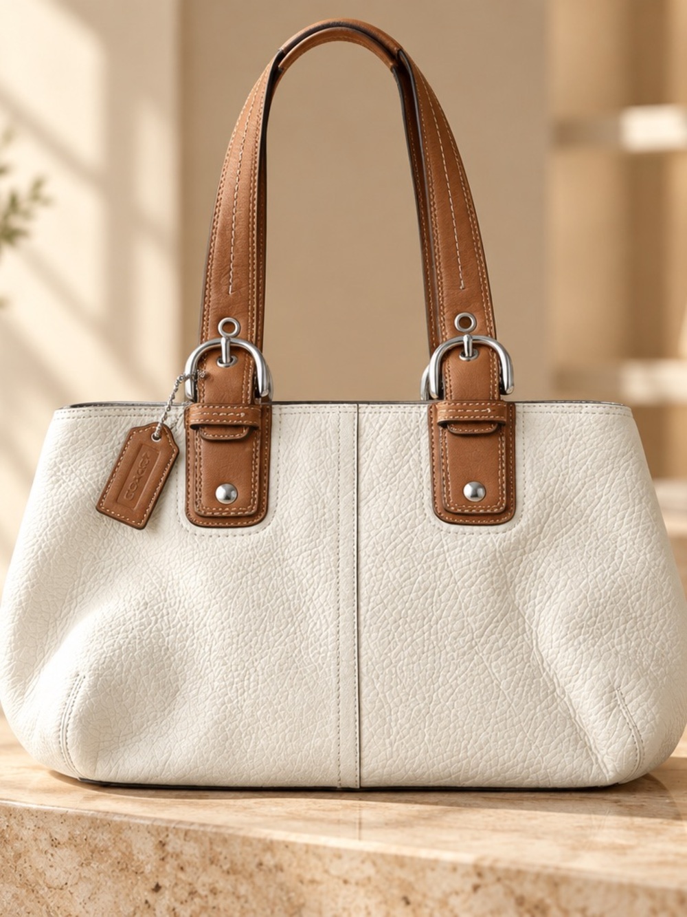 Coach 2008 handbag in cream